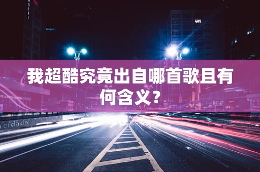 我超酷究竟出自哪首歌且有何含义？
