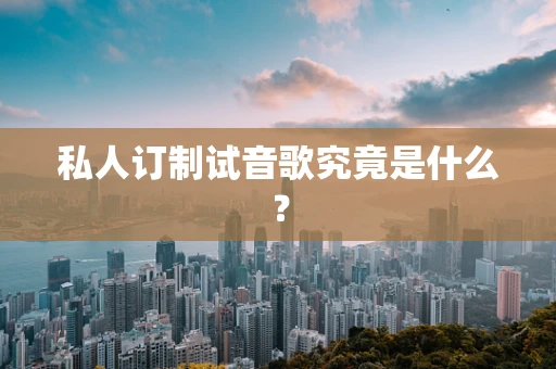 私人订制试音歌究竟是什么？