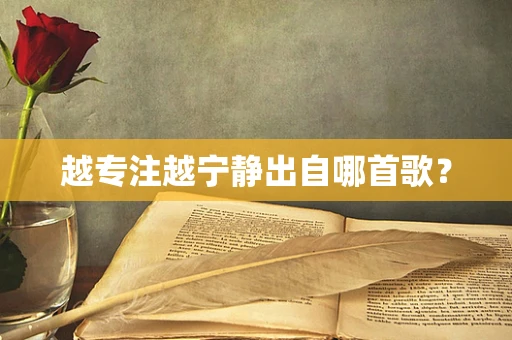 越专注越宁静出自哪首歌？