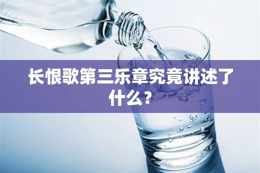 长恨歌第三乐章究竟讲述了什么？