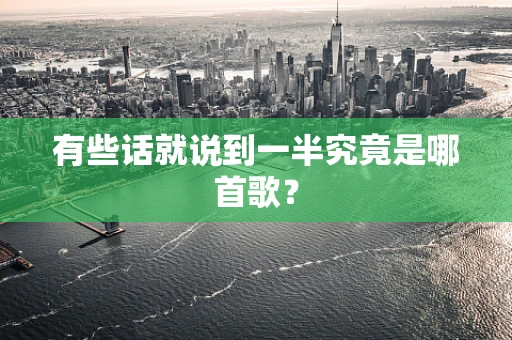 有些话就说到一半究竟是哪首歌？
