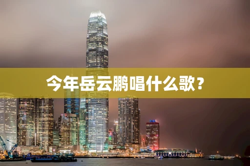 今年岳云鹏唱什么歌？