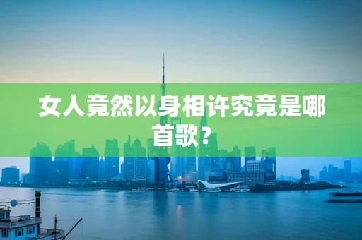 女人竟然以身相许究竟是哪首歌？