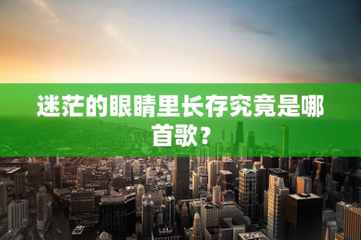 迷茫的眼睛里长存究竟是哪首歌？