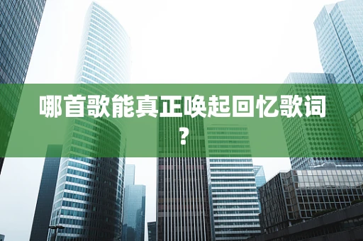 哪首歌能真正唤起回忆歌词？