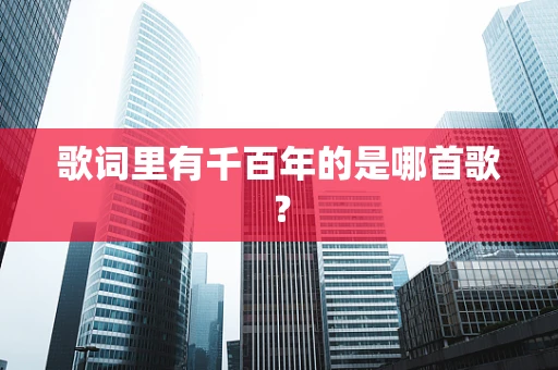 歌词里有千百年的是哪首歌？