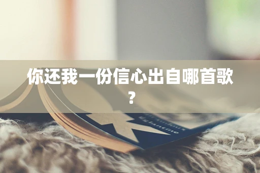 你还我一份信心出自哪首歌？