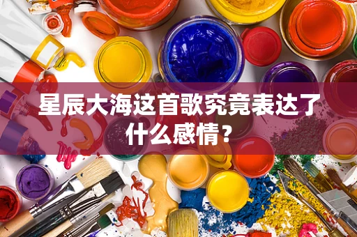 星辰大海这首歌究竟表达了什么感情？