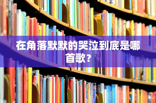 在角落默默的哭泣到底是哪首歌？