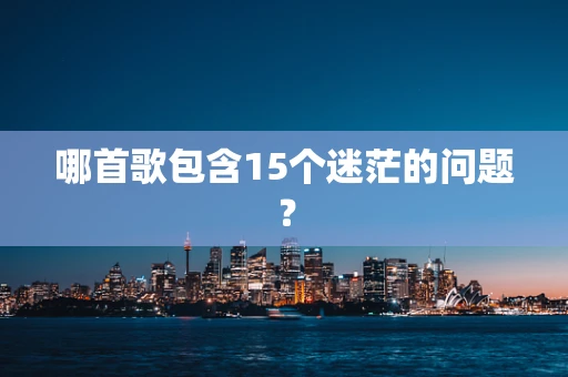 哪首歌包含15个迷茫的问题？
