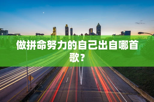 做拼命努力的自己出自哪首歌？