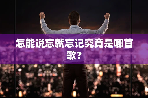 怎能说忘就忘记究竟是哪首歌？