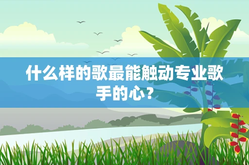 什么样的歌最能触动专业歌手的心？