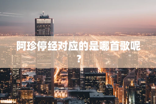 阿珍停经对应的是哪首歌呢？