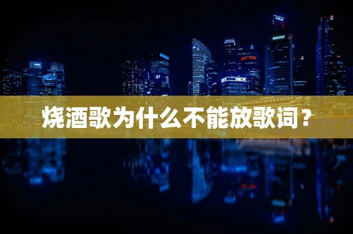 烧酒歌为什么不能放歌词？