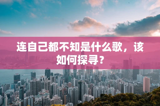 连自己都不知是什么歌，该如何探寻？