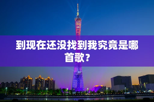 到现在还没找到我究竟是哪首歌？
