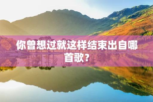 你曾想过就这样结束出自哪首歌？