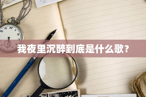我夜里沉醉到底是什么歌？