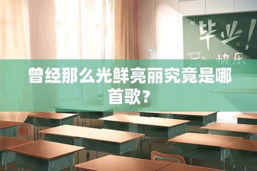 曾经那么光鲜亮丽究竟是哪首歌？