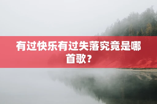 有过快乐有过失落究竟是哪首歌？