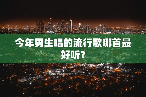 今年男生唱的流行歌哪首最好听？