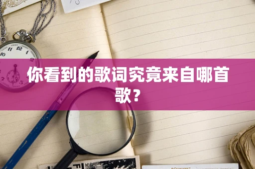 你看到的歌词究竟来自哪首歌？
