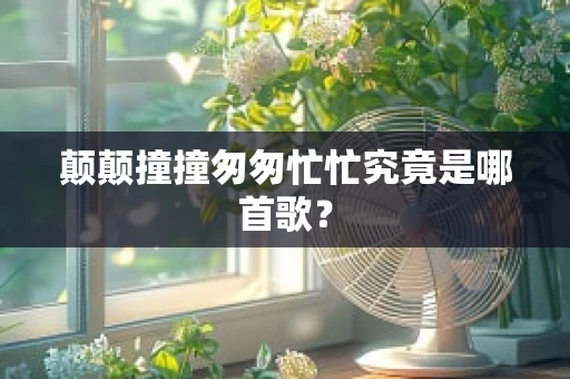 颠颠撞撞匆匆忙忙究竟是哪首歌？