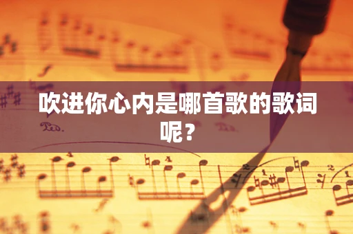 吹进你心内是哪首歌的歌词呢？