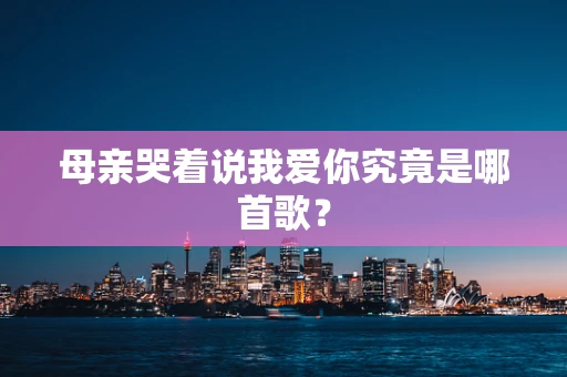 母亲哭着说我爱你究竟是哪首歌？