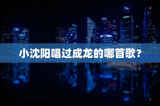 小沈阳唱过成龙的哪首歌？