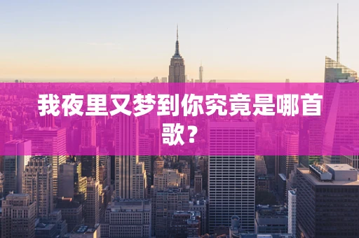 我夜里又梦到你究竟是哪首歌？