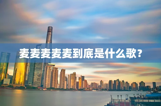 麦麦麦麦麦到底是什么歌？