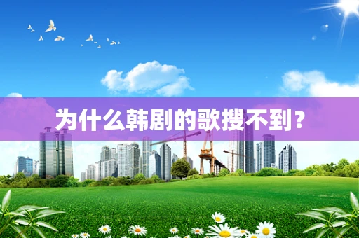 为什么韩剧的歌搜不到？