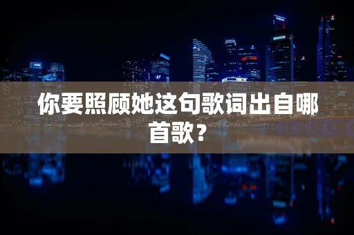 你要照顾她这句歌词出自哪首歌？