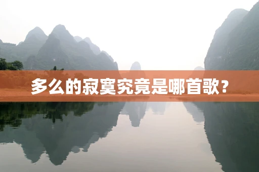 多么的寂寞究竟是哪首歌？