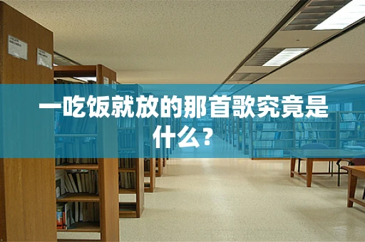 一吃饭就放的那首歌究竟是什么？