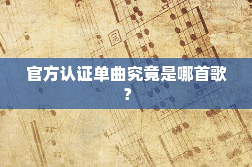官方认证单曲究竟是哪首歌？