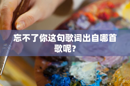 忘不了你这句歌词出自哪首歌呢？