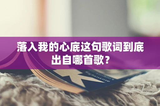 落入我的心底这句歌词到底出自哪首歌？