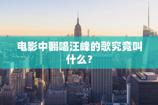 电影中翻唱汪峰的歌究竟叫什么？