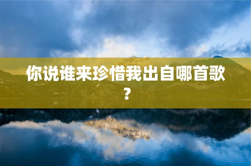你说谁来珍惜我出自哪首歌？