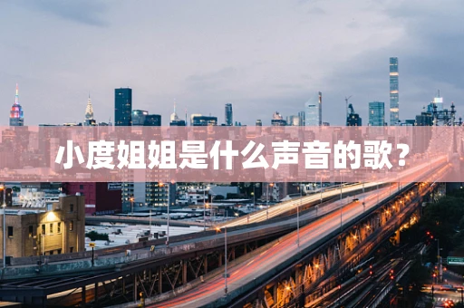 小度姐姐是什么声音的歌？