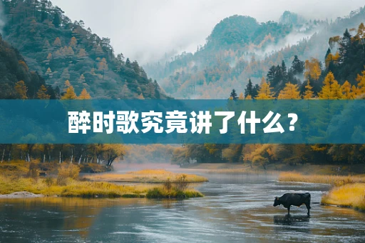 醉时歌究竟讲了什么？