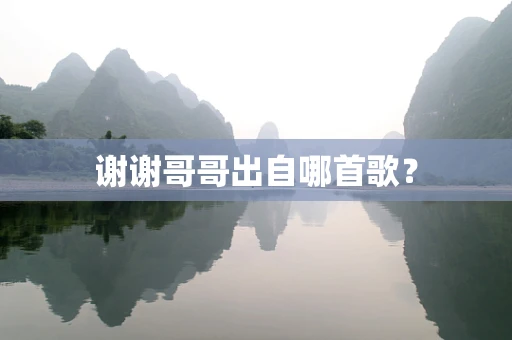 谢谢哥哥出自哪首歌？