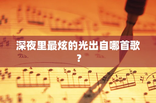 深夜里最炫的光出自哪首歌？