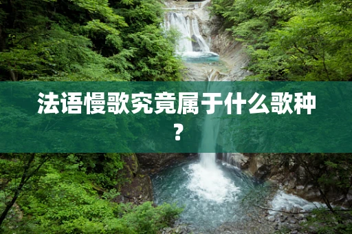 法语慢歌究竟属于什么歌种？