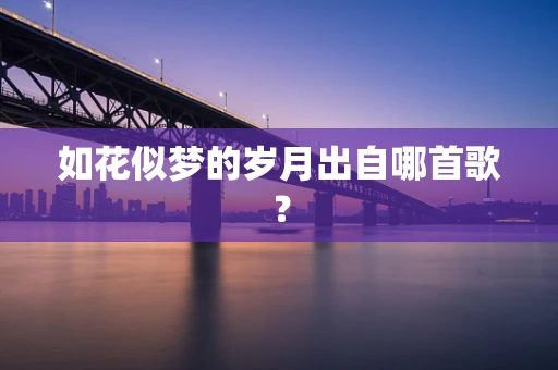 如花似梦的岁月出自哪首歌？