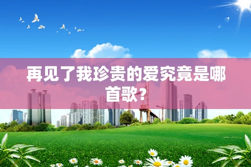 再见了我珍贵的爱究竟是哪首歌？