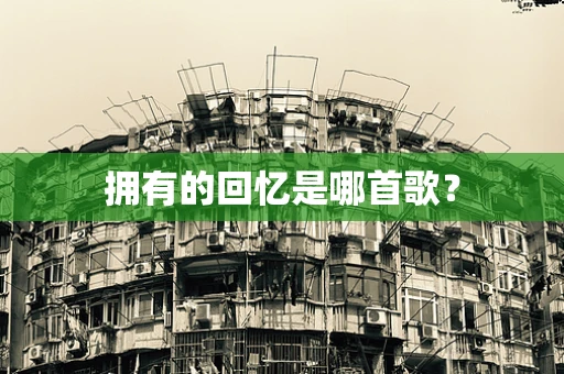 拥有的回忆是哪首歌？